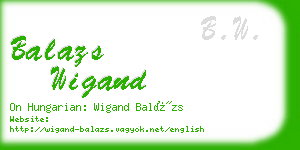 balazs wigand business card